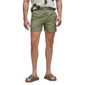 OAS Men’s Green Nylon Swim Shorts 4” Size S EUC